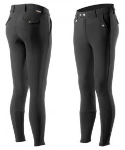 Horze Men's Grand Prix Knee Patch Breeches, Silicone Grip, 36262