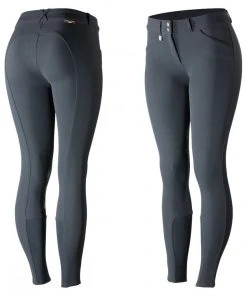 Horze Women's Grand Prix Knee Patch Breeches, Silicone Patches -Outlet Horze Store 1536571