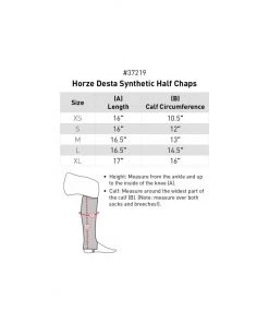 New! Horze Unisex Desta Synthetic Half Chaps, 37219 -Outlet Horze Store 1537293 A2