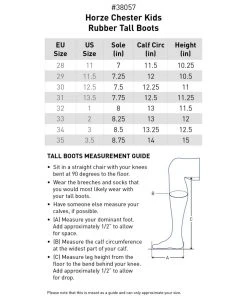 New! Horze Unisex Chester Kids Rubber Tall Boots, 38057 -Outlet Horze Store 1537366 A9