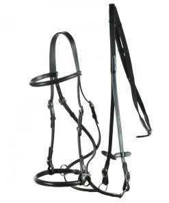 New! Horze Leather Bitless Bridle, 10081