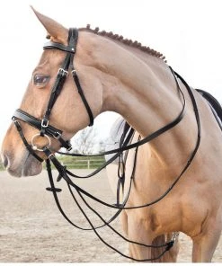 New! Horze Sparta Nylon/Leather Draw Reins, 10614 -Outlet Horze Store 1550512 A1