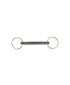 New! Horze Rubber Mullen Mouth Loose Ring Snaffle Bit, BL 95mm, 13029