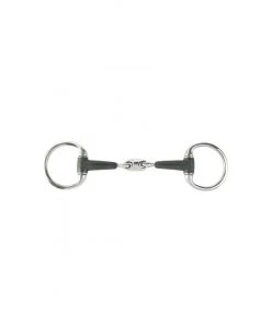 New! Horze Rubber Oval Link Eggbutt Snaffle Bit, 105mm, 13039