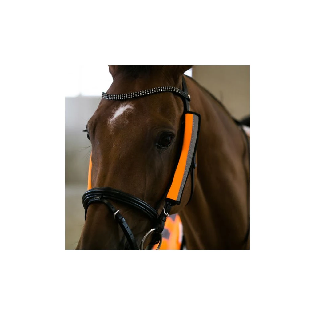 New! Horze Reflective Bridle Cover, 29210 4 New! Horze Reflective Bridle Cover, 29210 - Image 2