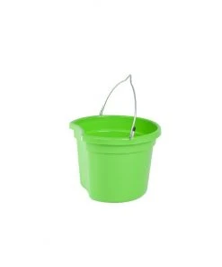 New! Horze Flat Back All Purpose Bucket, 50517, Green, 50517