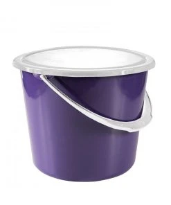 New! Horze Stable Bucket with Cover, Purple, 50553