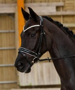 New! Horze Grayson Classic Dressage Ergonomic Bridle, 10084-BL-C -Outlet Horze Store 1729339 A1